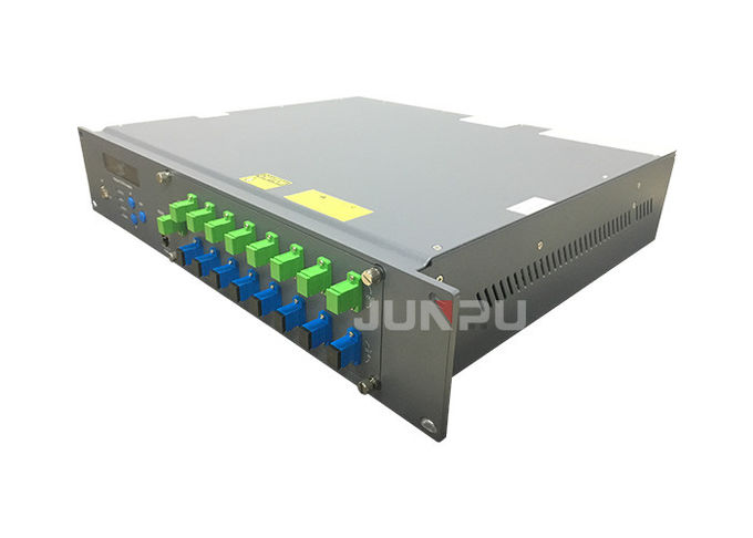 Junpu 1550 کابل تلویزیون 8 پورت Wdm Edfa فیبر نوری تقویت کننده 22dbm شبکه Gpon 2